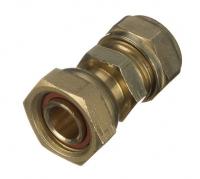 Brass Compression Straight Tap Connector - 22mm x 3/4in BSP
